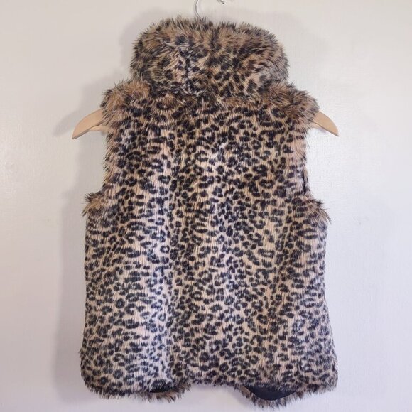 Girl's Animal Print Faux Fur Vest Plush Soft Western Girl XL (16/18) - Picture 2 of 7